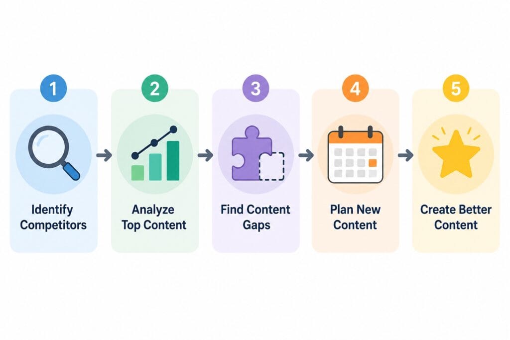 Content-research-workflow-showing-competitor-analysis-steps